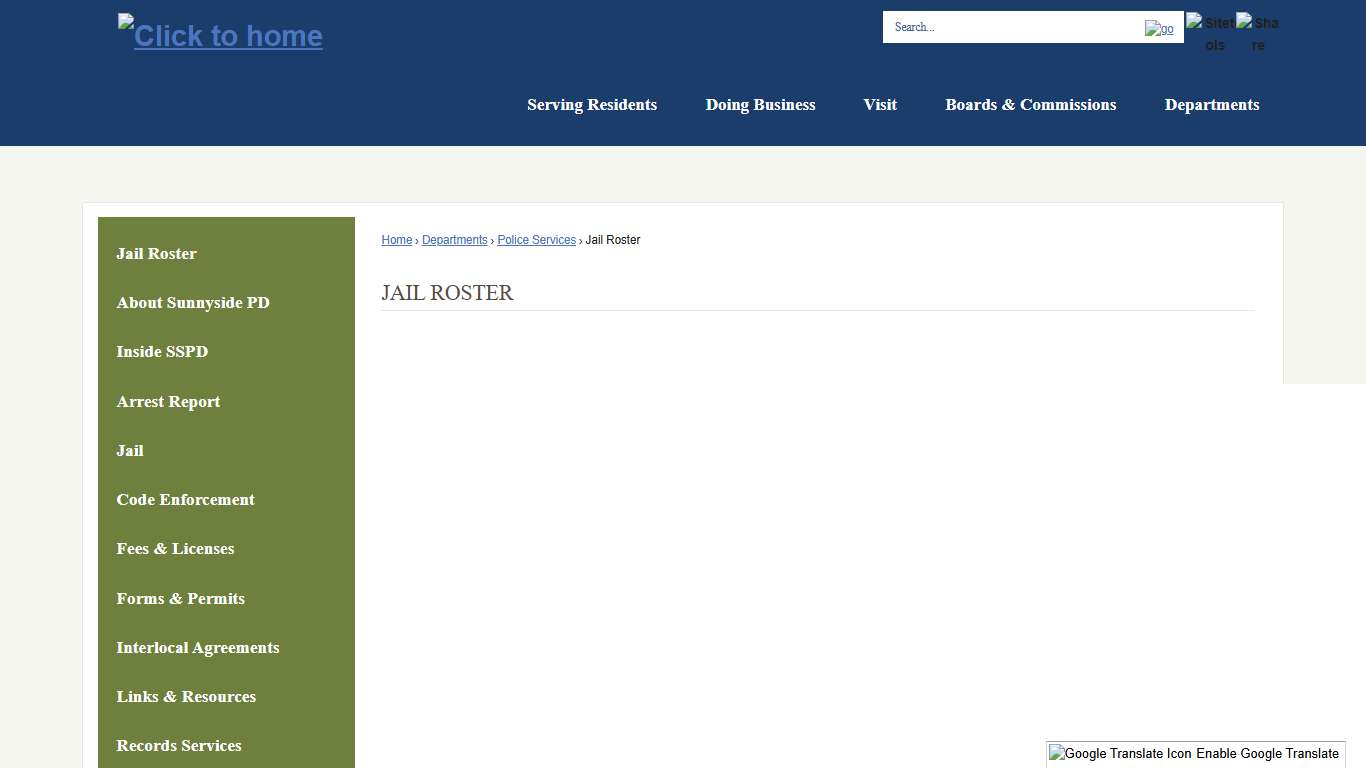 Jail Roster | Sunnyside, WA - Official Website